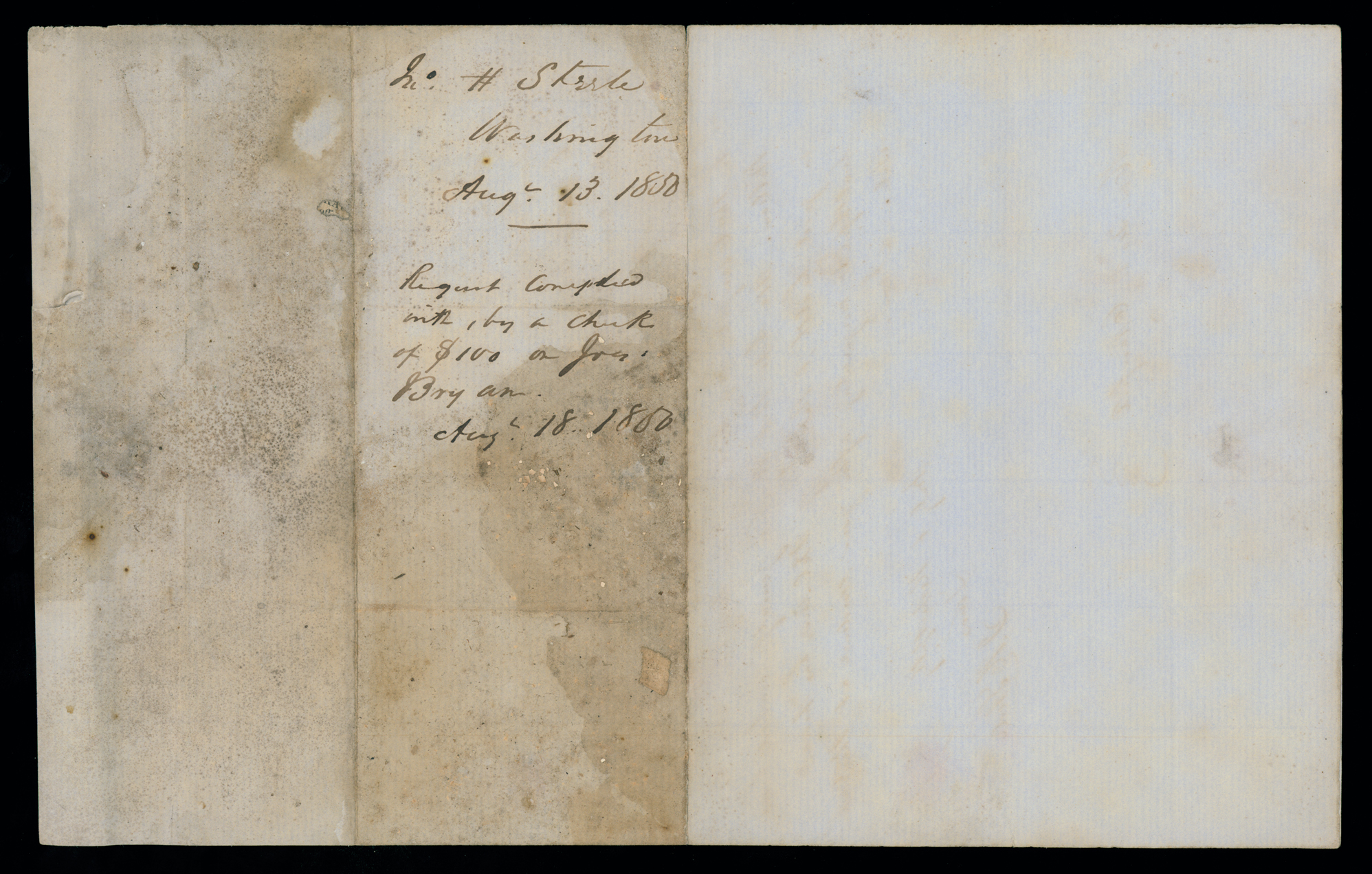 Letter, J[ohn] H. Steele, Washington D. C., to Hon. Geo[rge] W. Crawford], n. p., Page 4