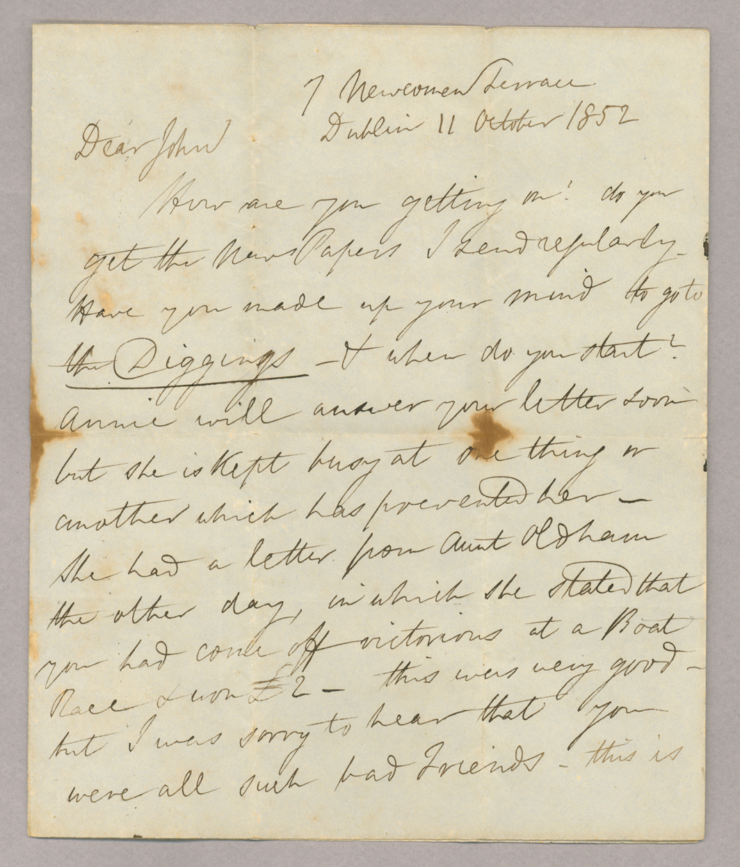 Letter. Edmund Neal, Dublin, Ireland, to "Dear John" [John E. Brownlee], n. p.,
