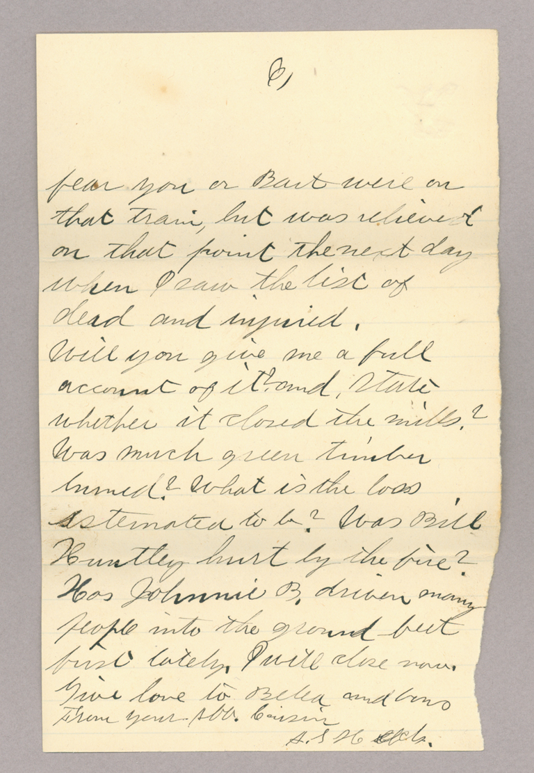 Letter. A. S. Heck, Carlisle, Pennsylvania, to "Prof. L[orenzo] D. Ripple," Costello, Pennsylvania, Page 6