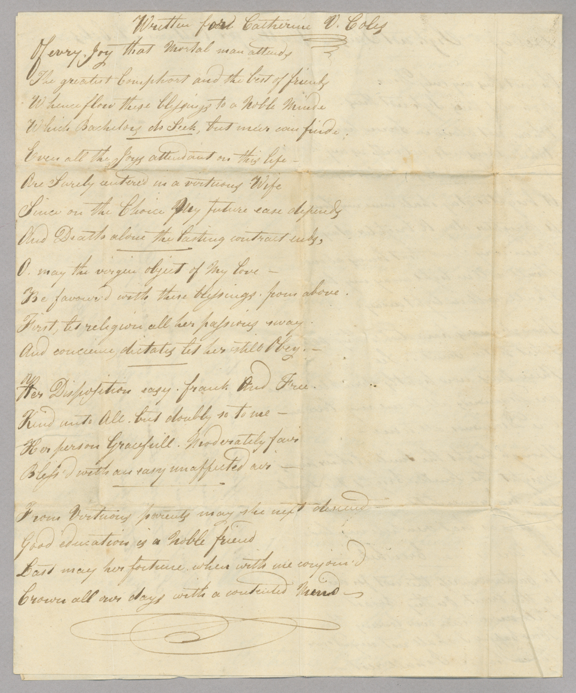 Letter, Hewlett T[ownsend] Coles, n.p., to "My Beloved Catherine," [Catherine Van Suydam Coles], n.p., Page 4