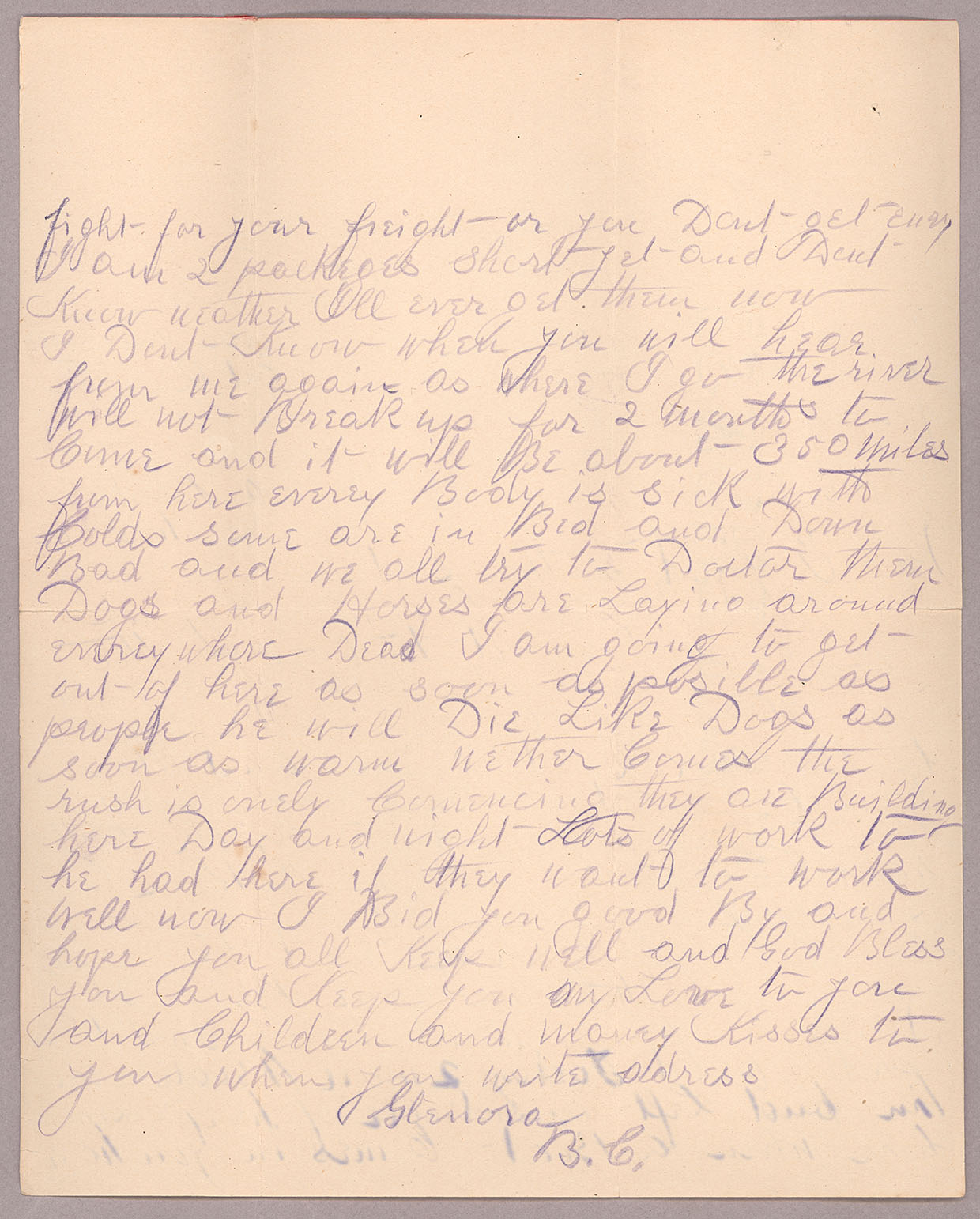 Letter, [John F. Delaney], Fort Wrangell, Alaska, to Caroline D. Delaney, [Salt Lake City, Utah], Page 2