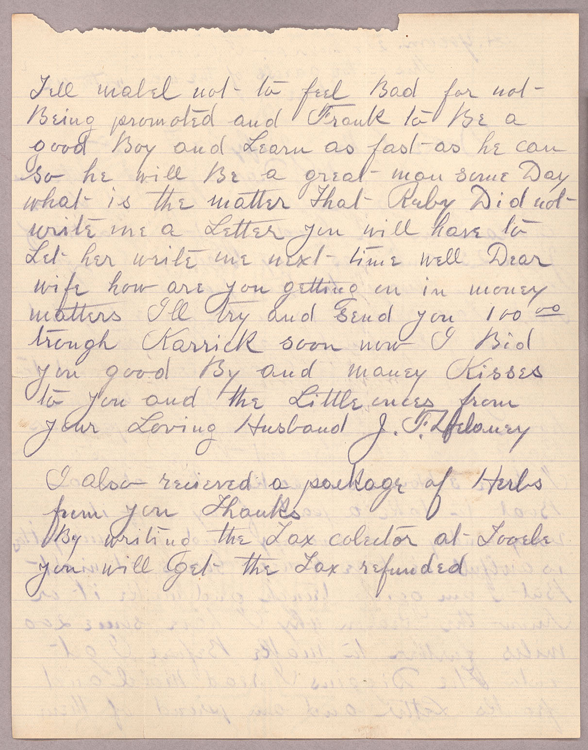 Letter, John F. Delaney, Dease Lake, British Columbia, to Caroline D. Delaney, [Salt Lake City, Utah], Page 2