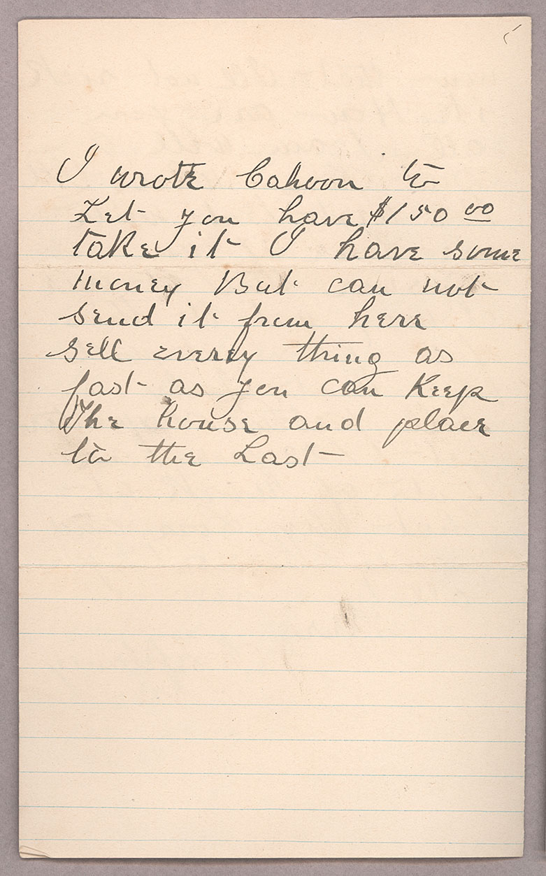 Letter, John F. Delaney, Anvil City, Cape Nome, Alaska, to Caroline D. Delaney, [Salt Lake City, Utah], Page 4