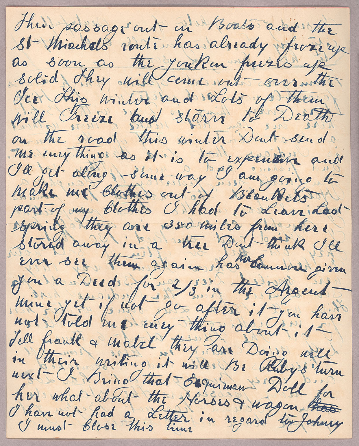 Letter, [John F. Delaney], Fort Wrangell, Alaska, to Caroline D. Delaney, [Salt Lake City, Utah], Page 4