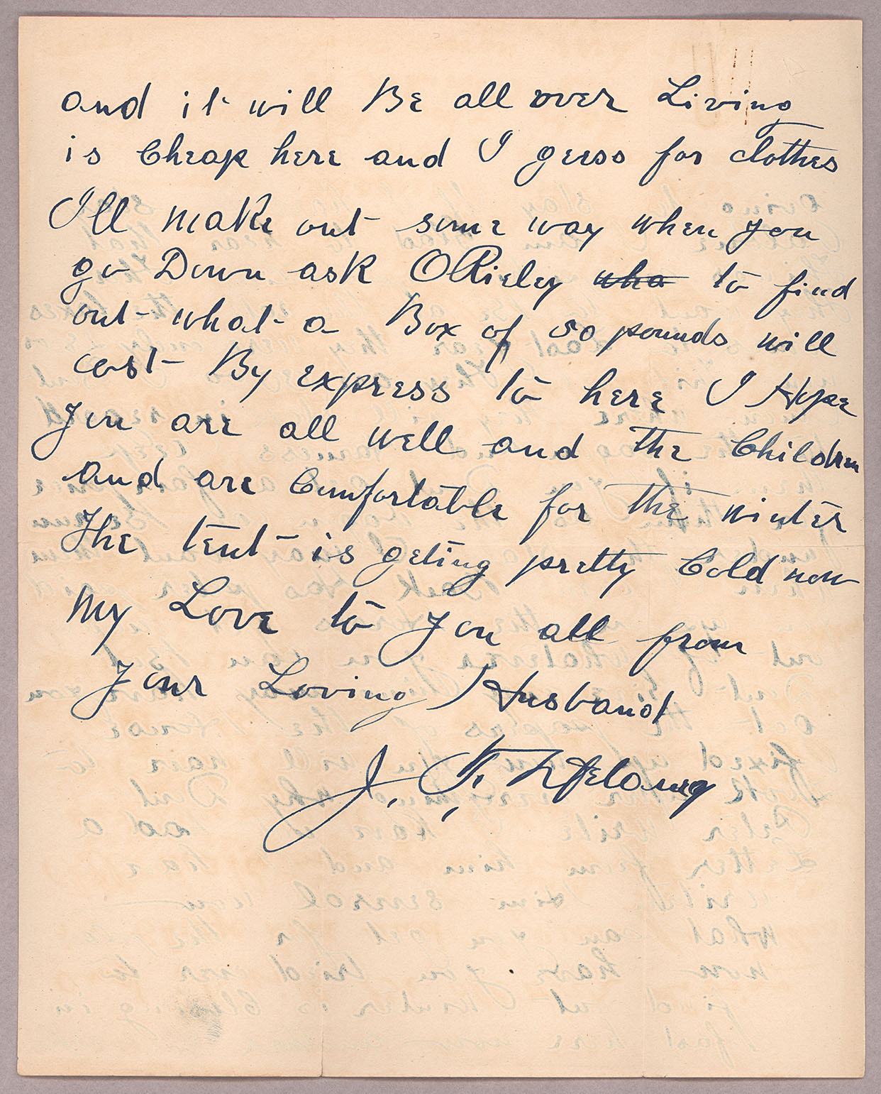 Letter, John F. Delaney, Fort Wrangell, Alaska, to Caroline D. Delaney, [Salt Lake City, Utah], Page 4