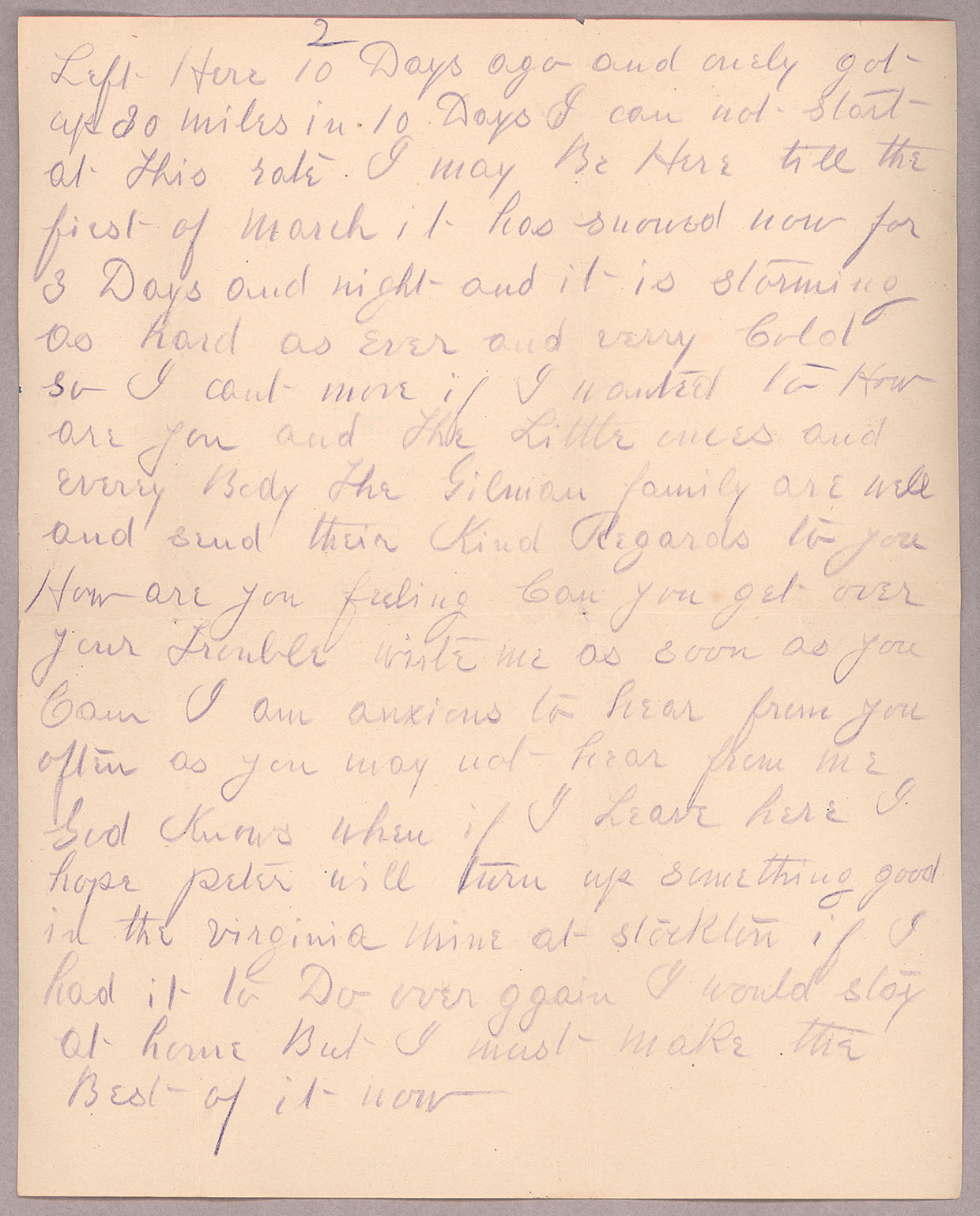 Letter, John F. Delaney, Fort Wrangell, Alaska, to Caroline D. Delaney, [Salt Lake City, Utah], Page 2