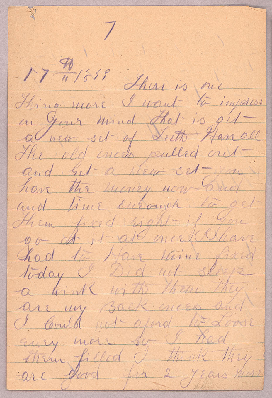 Letter, John F. Delaney, Fort Wrangell, Alaska, to Caroline D. Delaney, [Salt Lake City, Utah], Page 7