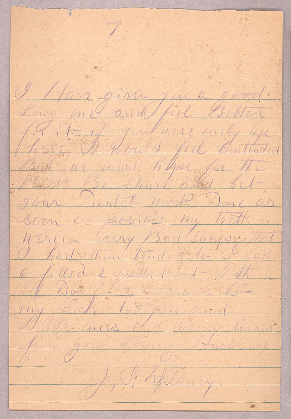 Letter, John F. Delaney, Fort Wrangell, Alaska, to Caroline D. Delaney, [Salt Lake City, Utah], Page 7