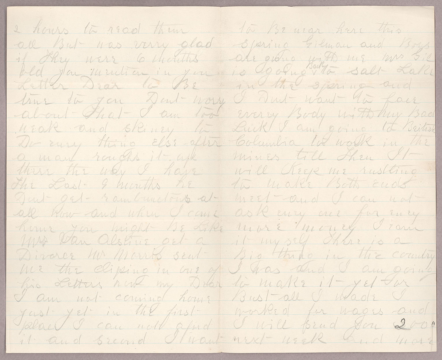 Letter, [John F. Delaney], Seattle, Washington, to Caroline D. Delaney, [Salt Lake City, Utah], Pages 2-3